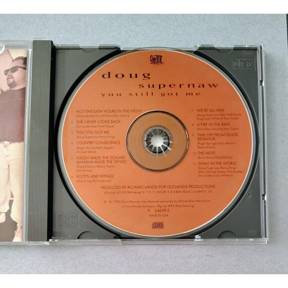 Doug Supernaw CD You Still Got Me Country Music 1995 Giant Records USA Folk 90s - Picture 10 of 12